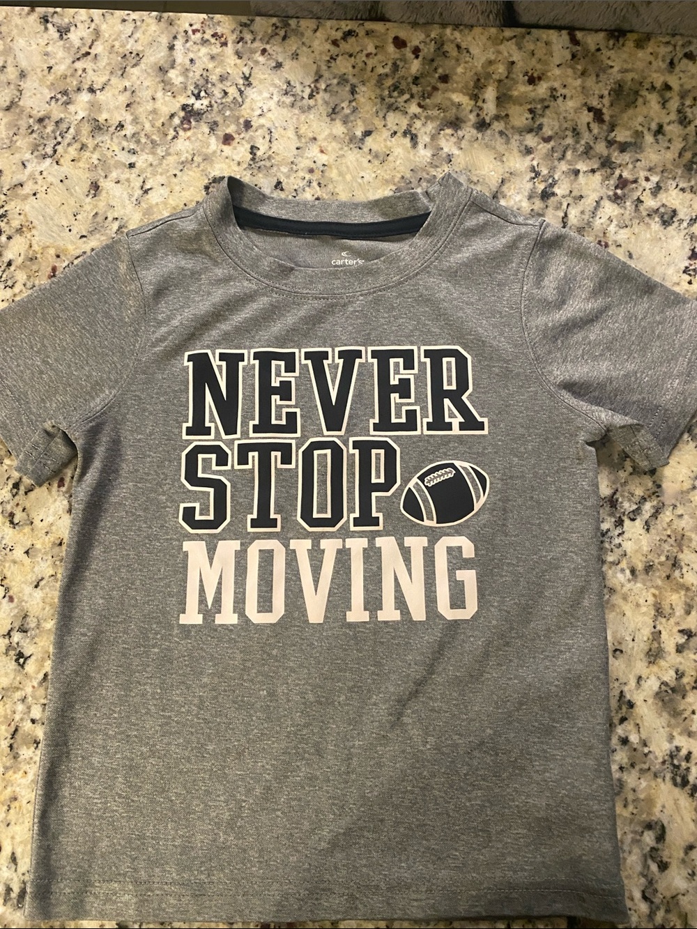 Carter's Gray 'Never Stop Moving' Short Sleeve Tee